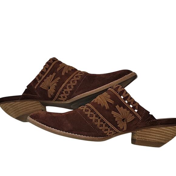 Jeffrey Campbell Billy Suede Western Boho Mules, 8.5 - Picture 5 of 9